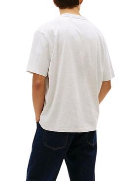 T-shirt Tommy Jeans 90s gris pour homme