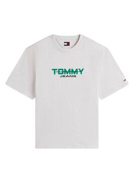 T-shirt Tommy Jeans 90s gris pour homme