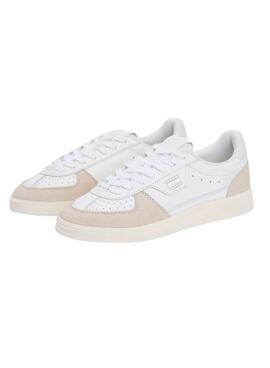 Chaussures Tommy Jeans The Greenwich en cuir blanc pour femme