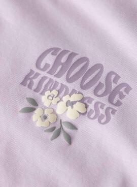 T-shirt Name It Dartiana choisis la gentillesse violet pour fille