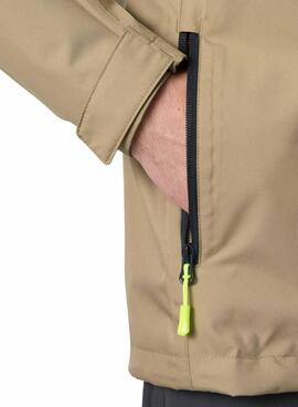 Veste Helly Hansen Crew Midlayer camel avec capuche