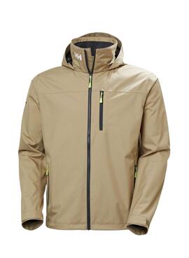 Veste Helly Hansen Crew Midlayer camel avec capuche