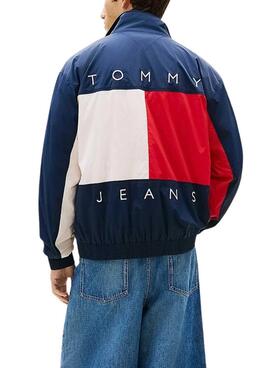 Veste Tommy Jeans Heritage Flag bleu marine pour homme
