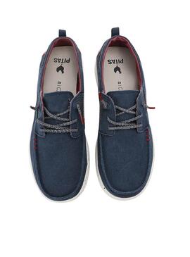 Mocassins Walkin Pitas Byron bleu marine pour homme