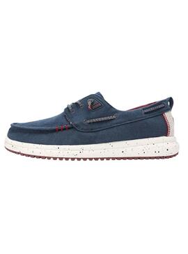 Mocassins Walkin Pitas Byron bleu marine pour homme