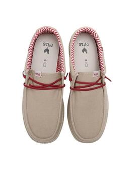 Chaussures Walkin Pitas Ledro beige pour homme.