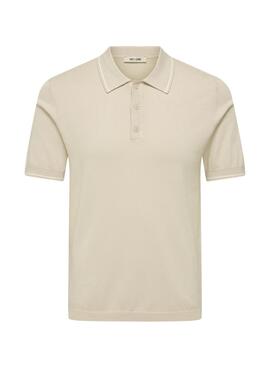 Polo Only and Sons Wyler beige pour homme