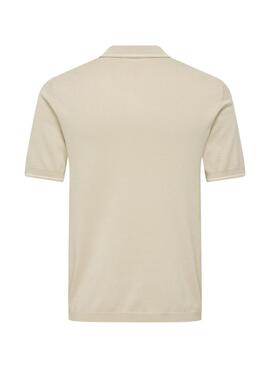 Polo Only and Sons Wyler beige pour homme