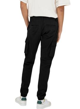 Pantalon Only and Sons Cam carga noir pour homme.