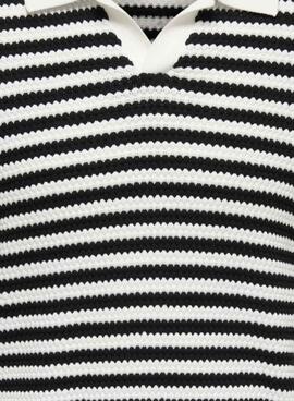 Polo Only and Sons en rayas de serge azul marino para hombre