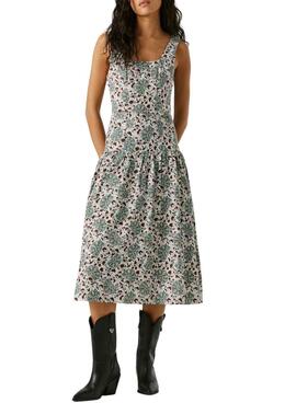 Robe Pepe Jeans Chelsea verte pour femme