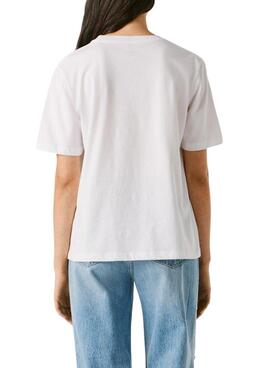 T-shirt Pepe Jeans Martha blanc pour femme