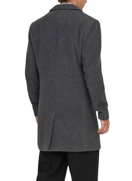 Manteau gris pour homme Only and Sons Jaylon