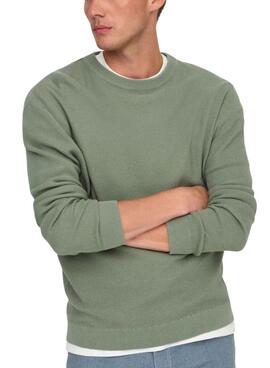 Maillot Only and Sons Tony vert pour homme