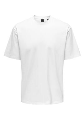 T-shirt Only and Sons Fred blanc pour homme