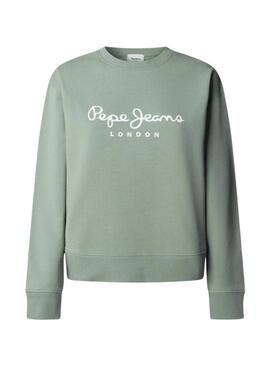 Sweatshirt Pepe Jeans Maty vert pour femme