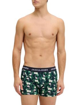 Ensemble de caleçons Jack and Jones avec des motifs de flamant rose pour homme.