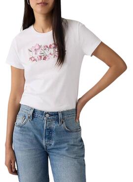 T-shirt Levi's Perfect logo floral blanc pour femme