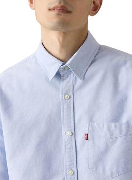Chemise Levis Sunset Pocket bleue pour homme