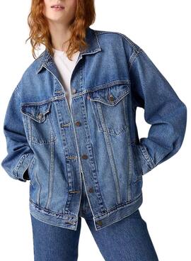 Veste en jean Levis XL Trucker bleue pour femme