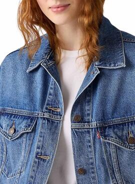 Veste en jean Levis XL Trucker bleue pour femme