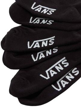 Chaussettes Vans Classic Kick 3 paires noir pour femme et homme