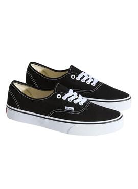 Chaussures Vans Authentic noires pour femme et homme.