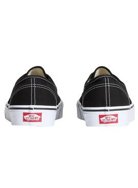 Chaussures Vans Authentic noires pour femme et homme.