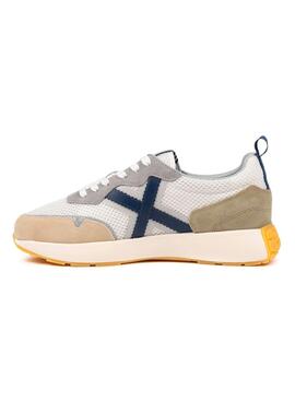 Baskets Munich Xemine 97 blanc et bleu pour homme