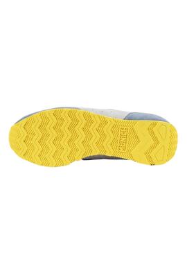 Chaussures Munich UM 91 blanches et bleues pour homme
