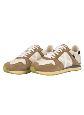 Chaussures Munich Massana Classic blanc et camel pour homme.