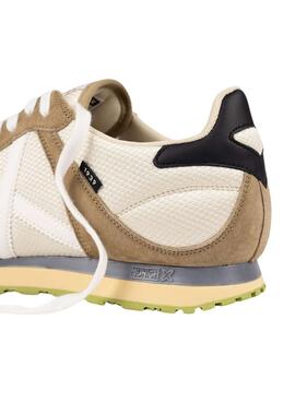 Chaussures Munich Massana Classic blanc et camel pour homme.