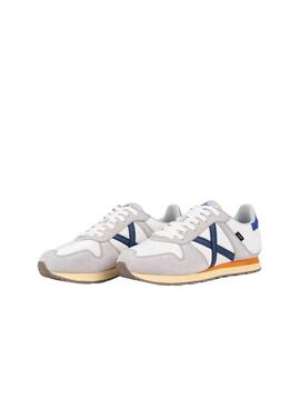 Baskets Munich Massana Classic blanc et bleu pour homme