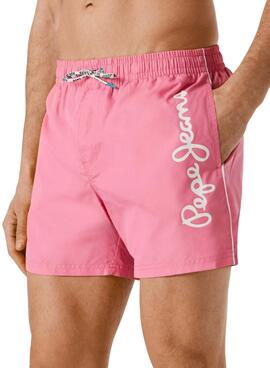 Maillot de bain Pepe Jeans Logo rose pour homme