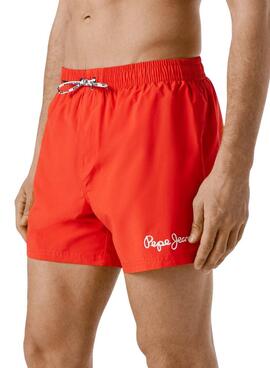 Maillot de bain Pepe Jeans Solid rouge pour homme