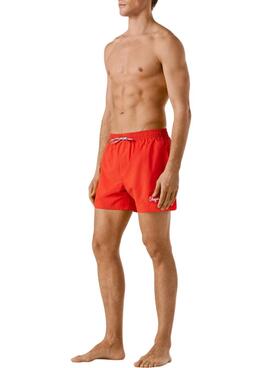 Maillot de bain Pepe Jeans Solid rouge pour homme