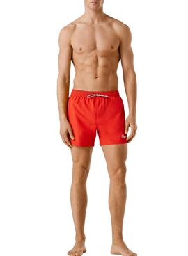 Maillot de bain Pepe Jeans Solid rouge pour homme