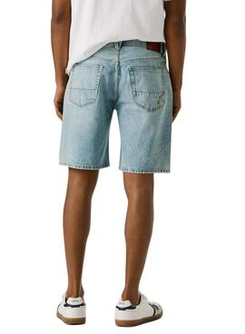 Bermudes Pepe Jeans Tom en denim clair pour homme.