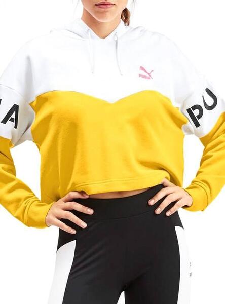 pull puma jaune femme