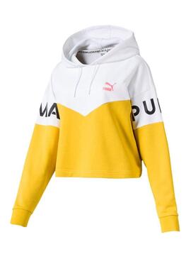 Sweat Puma XTG Capot Jaune Pour Femme