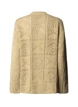 Gilet Pepe Jeans Kas beige pour femme