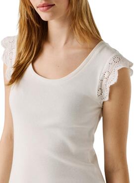 T-shirt Pepe Jeans Mireya blanc pour femme