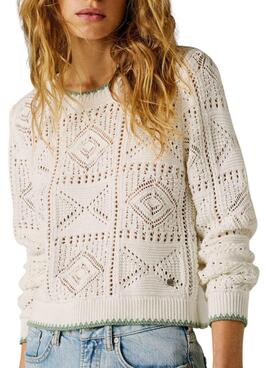 Maillot Pepe Jeans Kas blanc pour femme