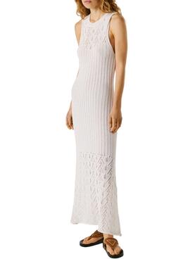 Robe Pepe Jeans Kenia blanc pour femme