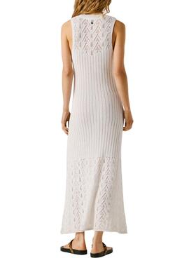 Robe Pepe Jeans Kenia blanc pour femme