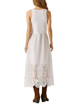 Robe Pepe Jeans Naomi blanche pour femme