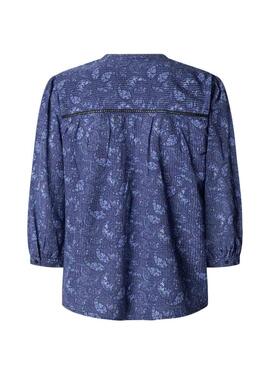 Blouse Pepe Jeans Brigitte bleue pour femme