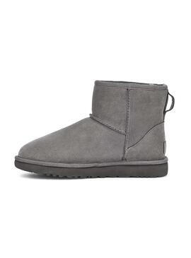 Bootss UGG  Classic Mini Rubber Logo Gris Femme