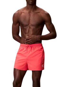 Maillot de bain Calvin Klein Jeans corail pour homme