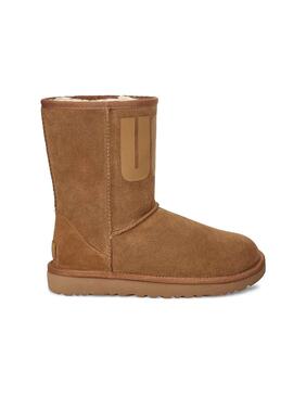 Boots UGG Classic Short Rubber Logo Chestnut